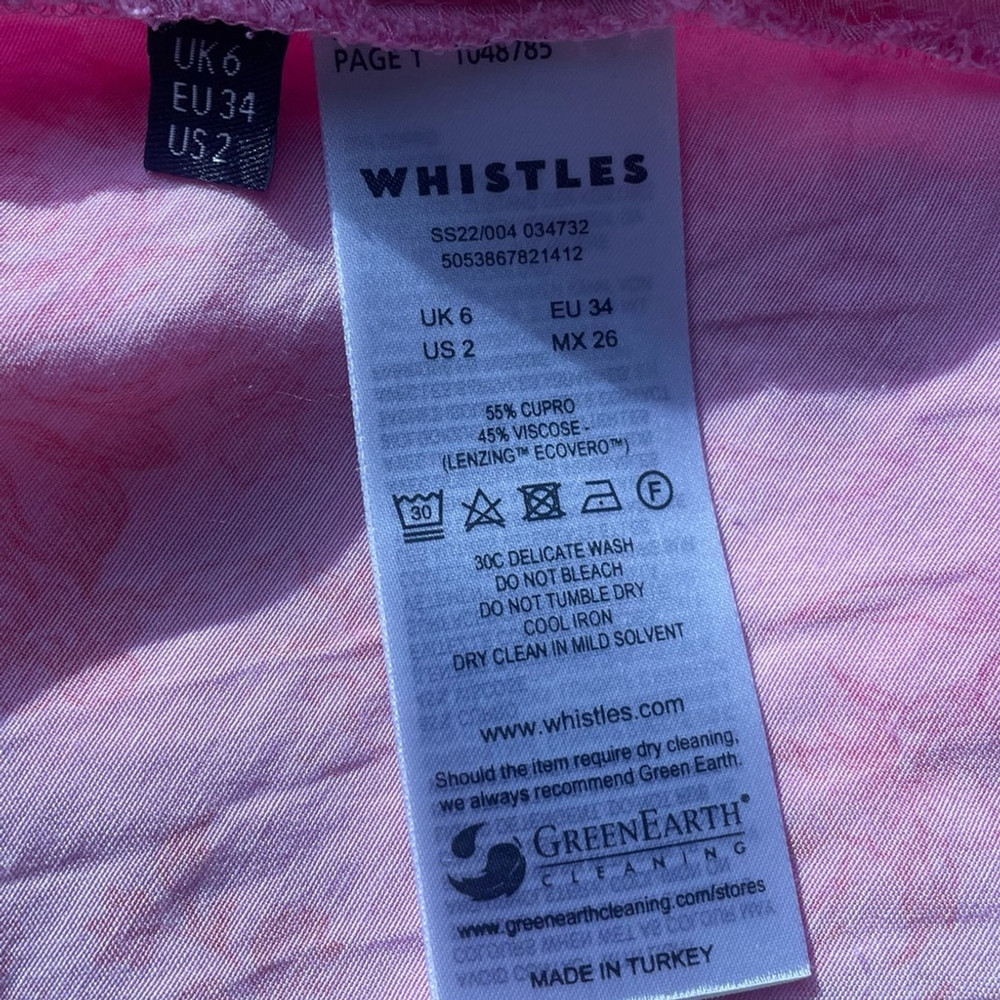 Whistles Robyn baroque-print woven midi shirt dress in pink/multi - Picture 11 of 13